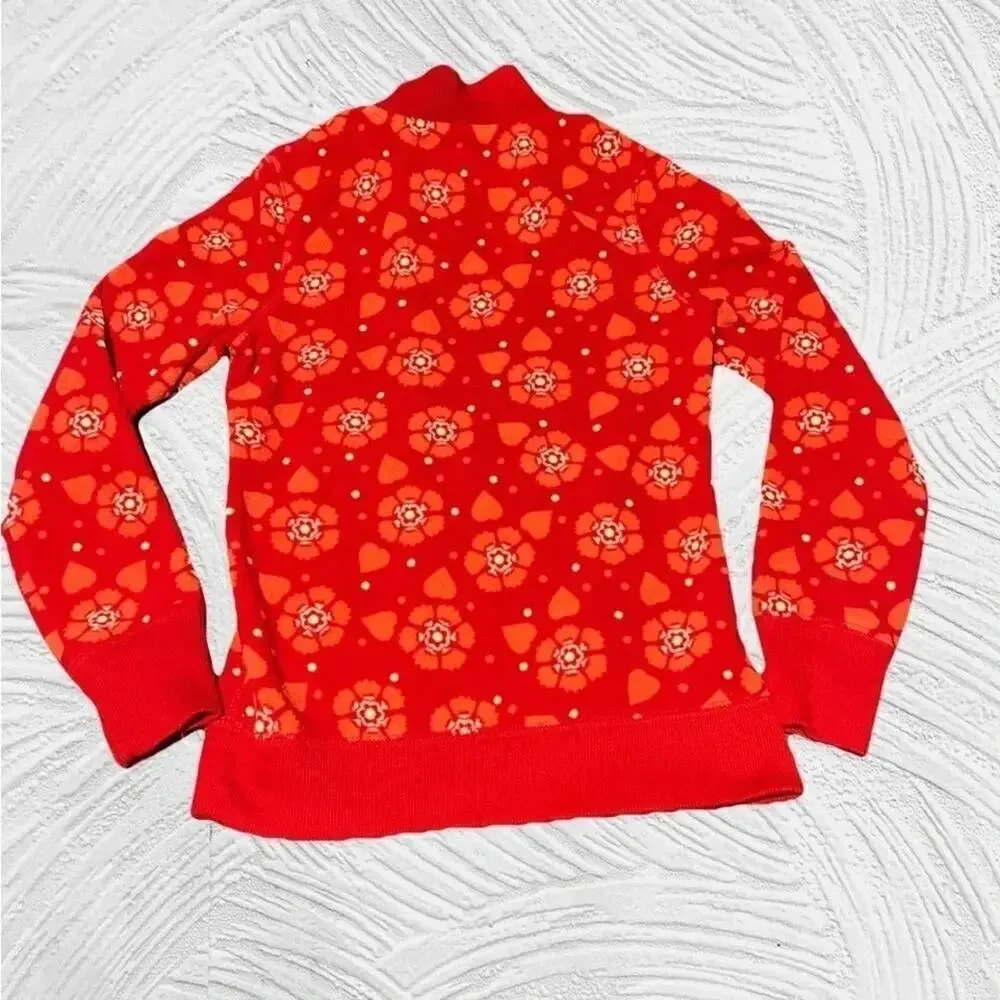 Red Old Navy Half Zip Sweater Girls Medium